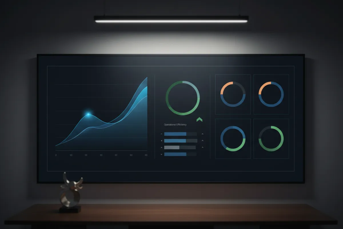 Dashboard ejecutivo de indicadores y gráficos