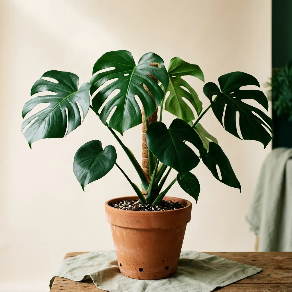 Thriving botanical specimen revived in a warm terracotta pot