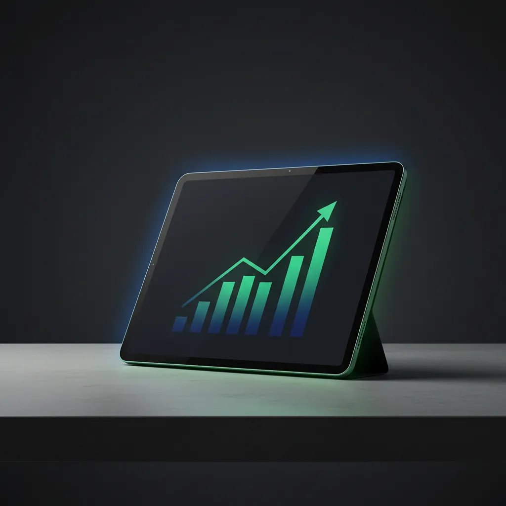 Digital chart trending upward indicating score improvement