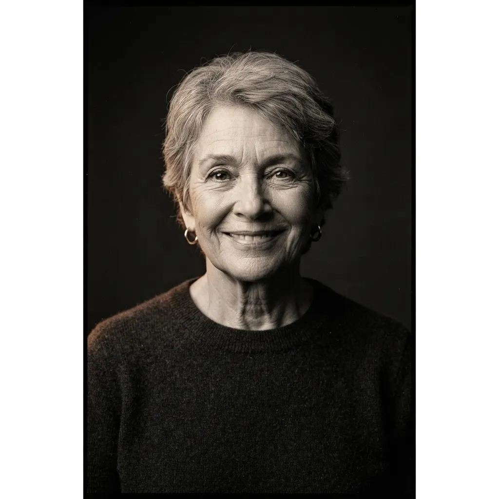 Black and white portrait of Cindy O., integrative health client