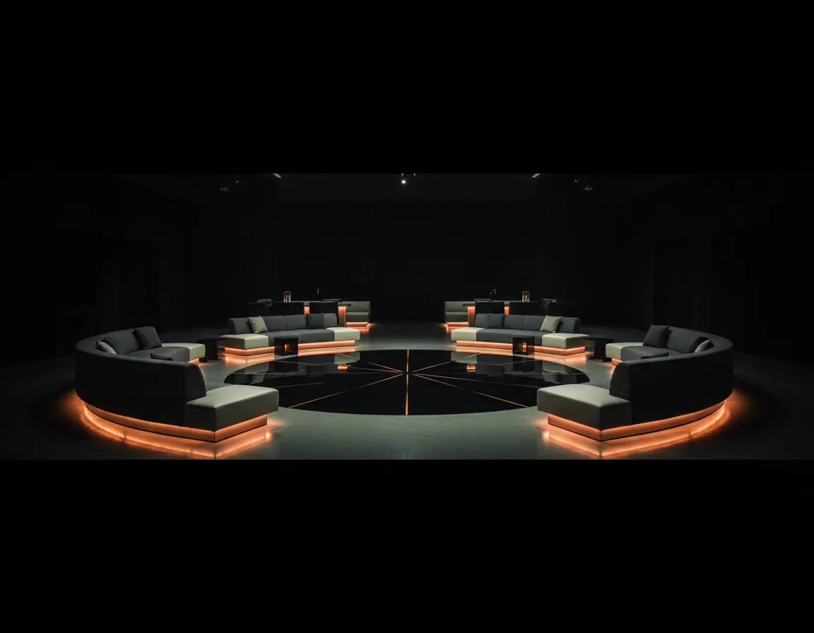 Mobiliario elegante y pista de baile