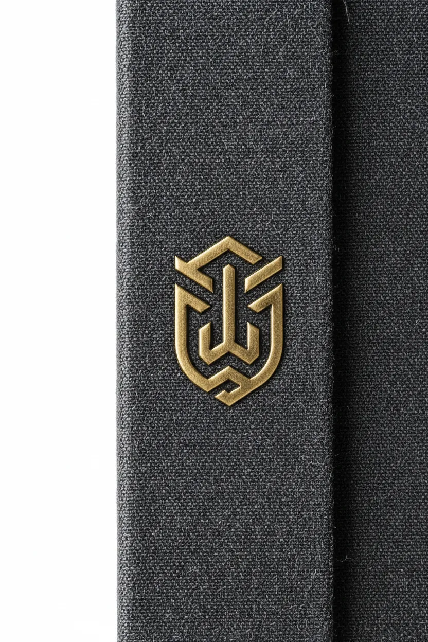 Close-up album cover showing textured binding and embossed logo representing premium downloadable resources.