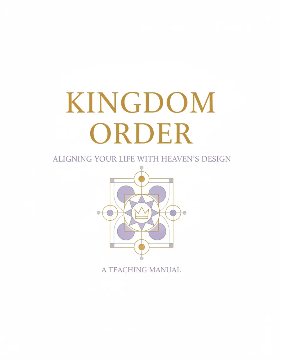 Book cover placeholder for "Kingdom Order: Aligning Your Life with Heaven’s Design"
