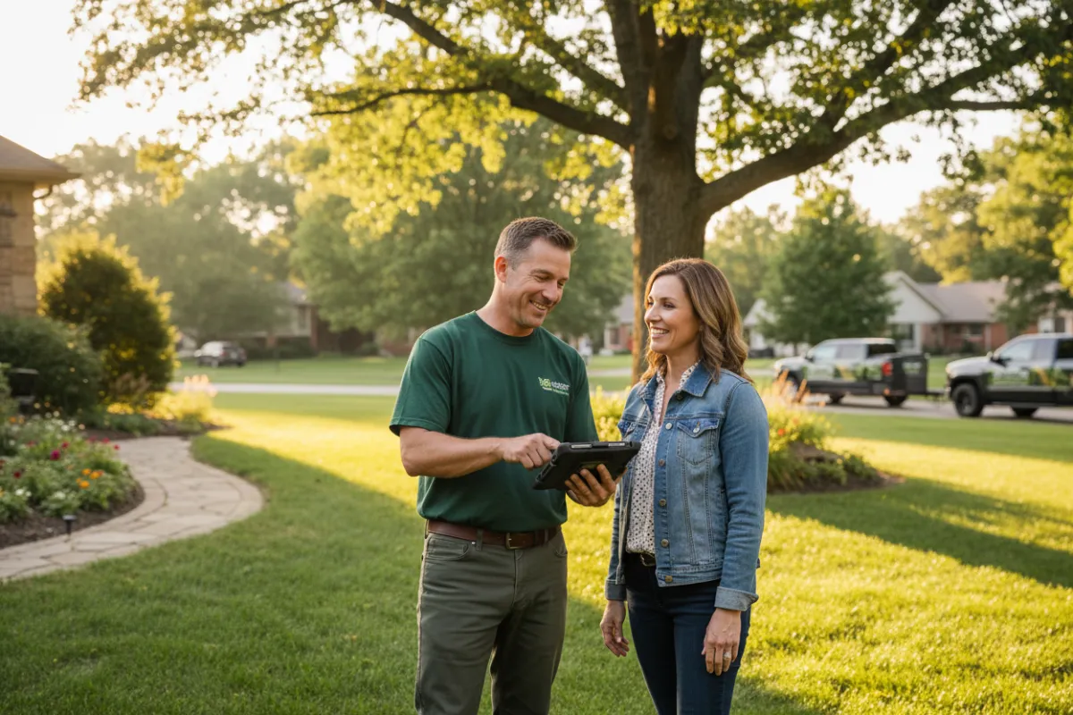 Customer journey mapping meeting with laptops, clean corporate style