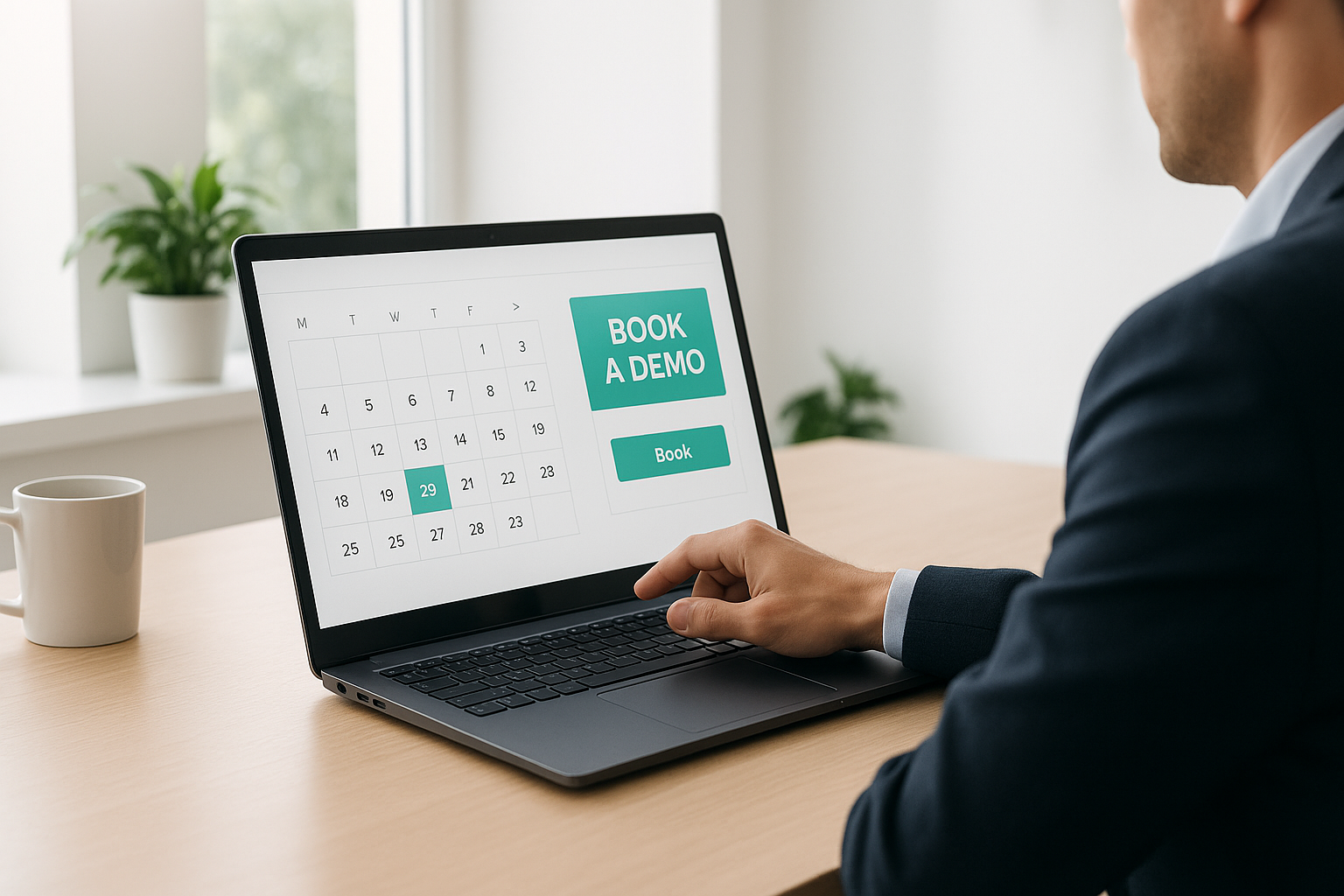 Marketing team reviewing campaign results on laptops, modern and realistic