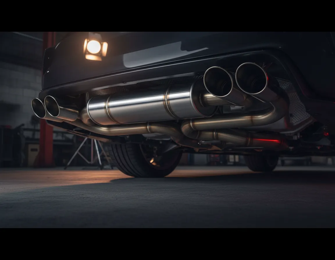 Desaturated mechanical style performance engine exhaust upgrade