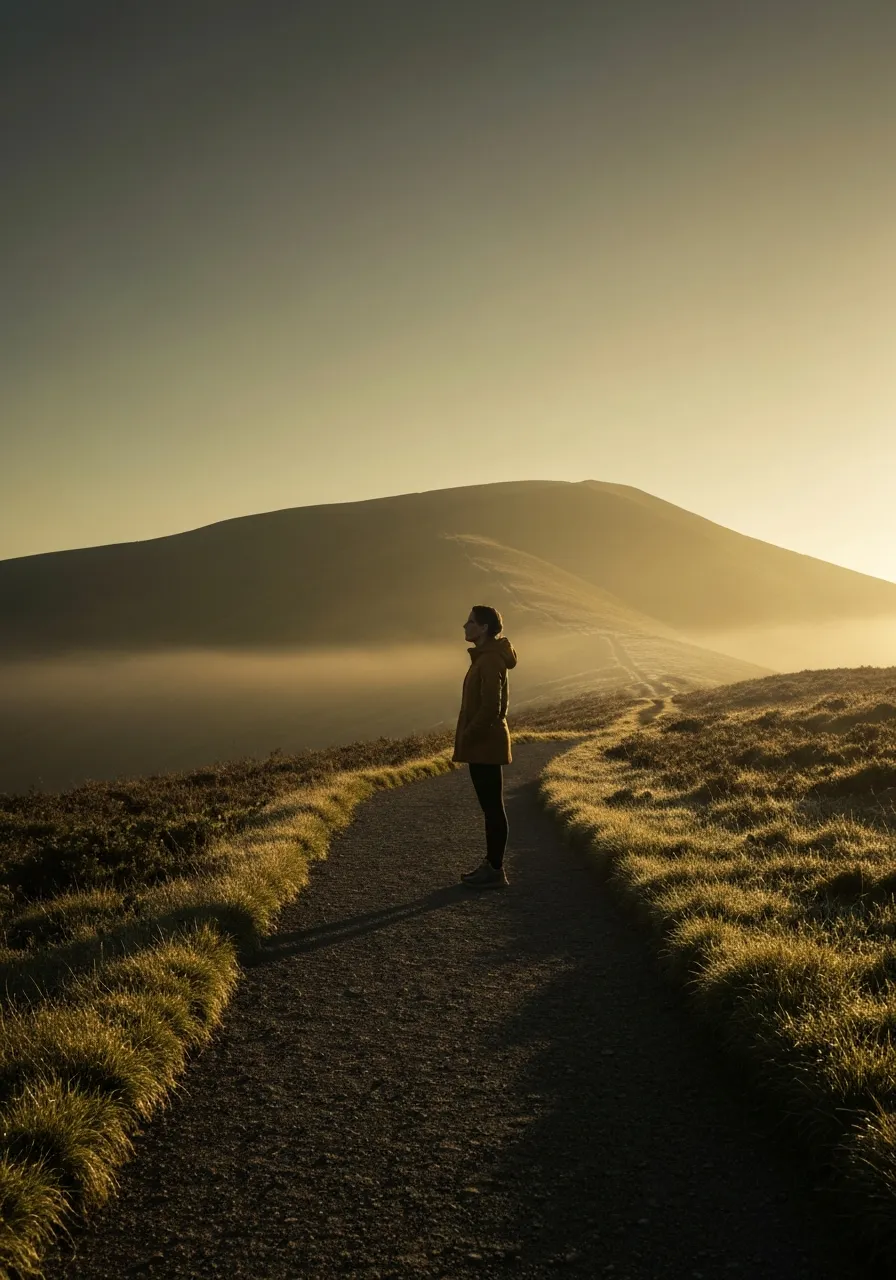 Editorial portrait of a person reflecting in nature, symbolizing the deep work of the Formatio Way