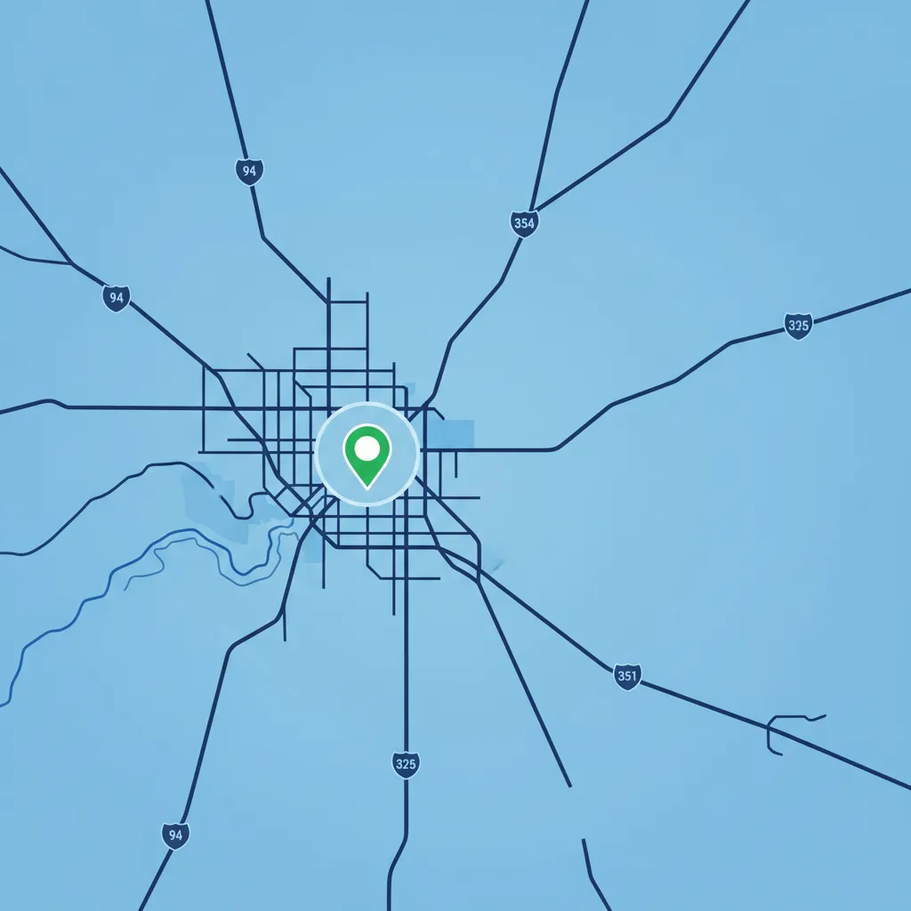 Map showing the Twin Cities East and West Metro service area for Craft Masters Remodeling