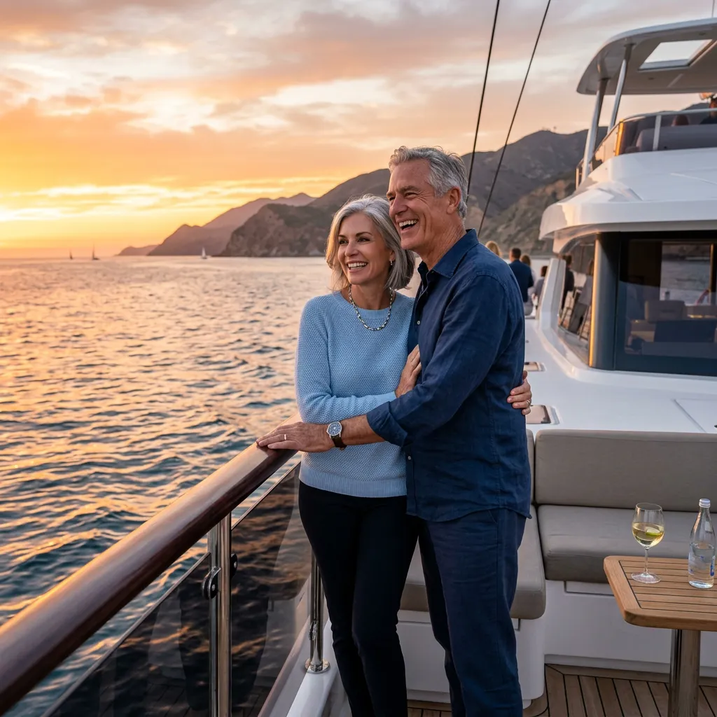 Luxury cruise ship sailing across azure ocean waters