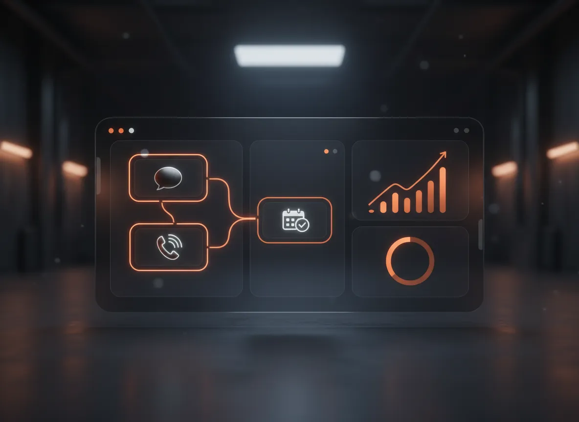 Dashboard and automation flow visual
