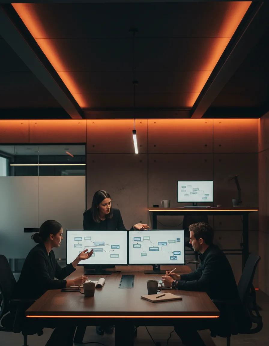 Team working on automation