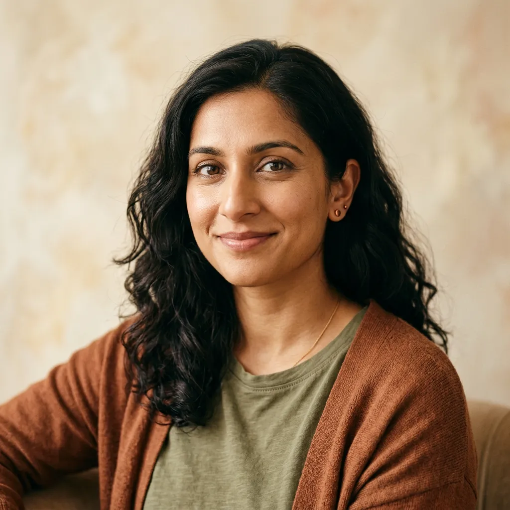 Portrait of Maya T., mindful parenting writer and alumni