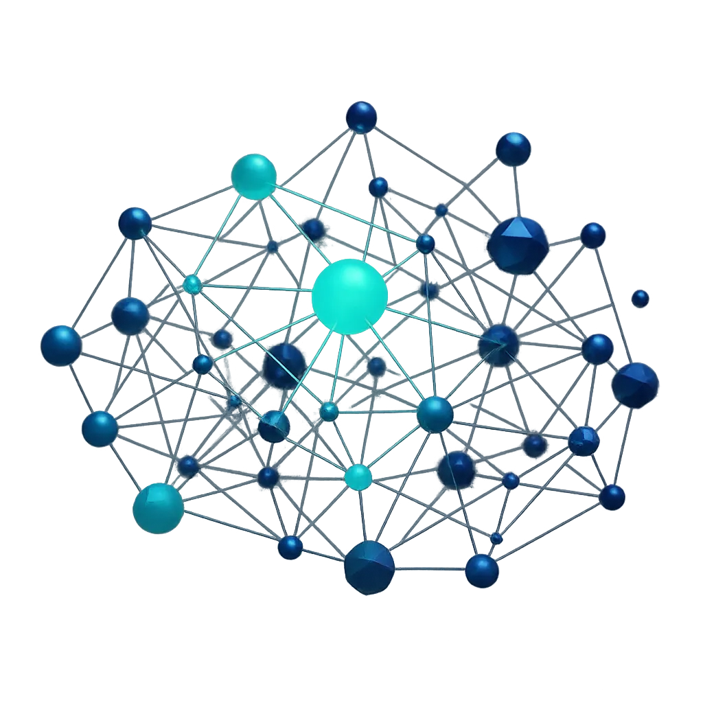 3D data visualization holographic sphere representing scientific marketing metrics