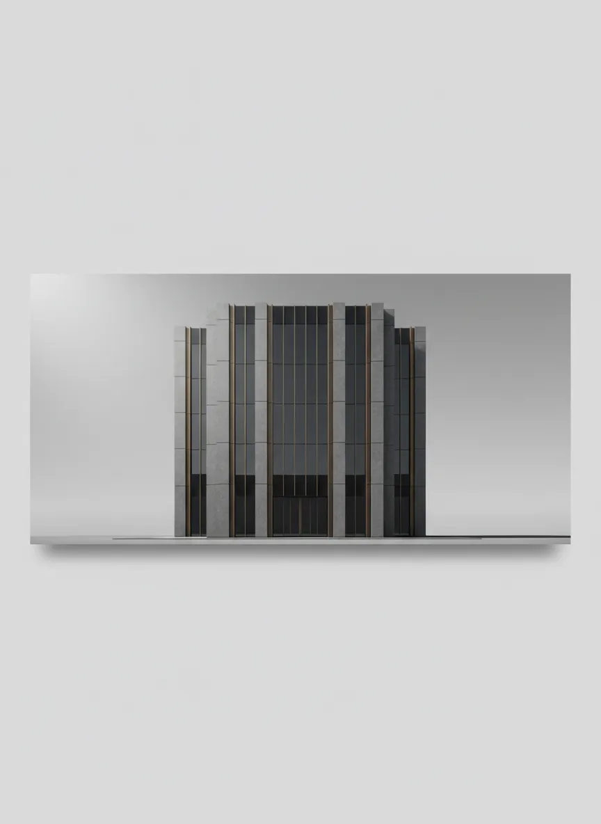 Desaturated architectural building perspective