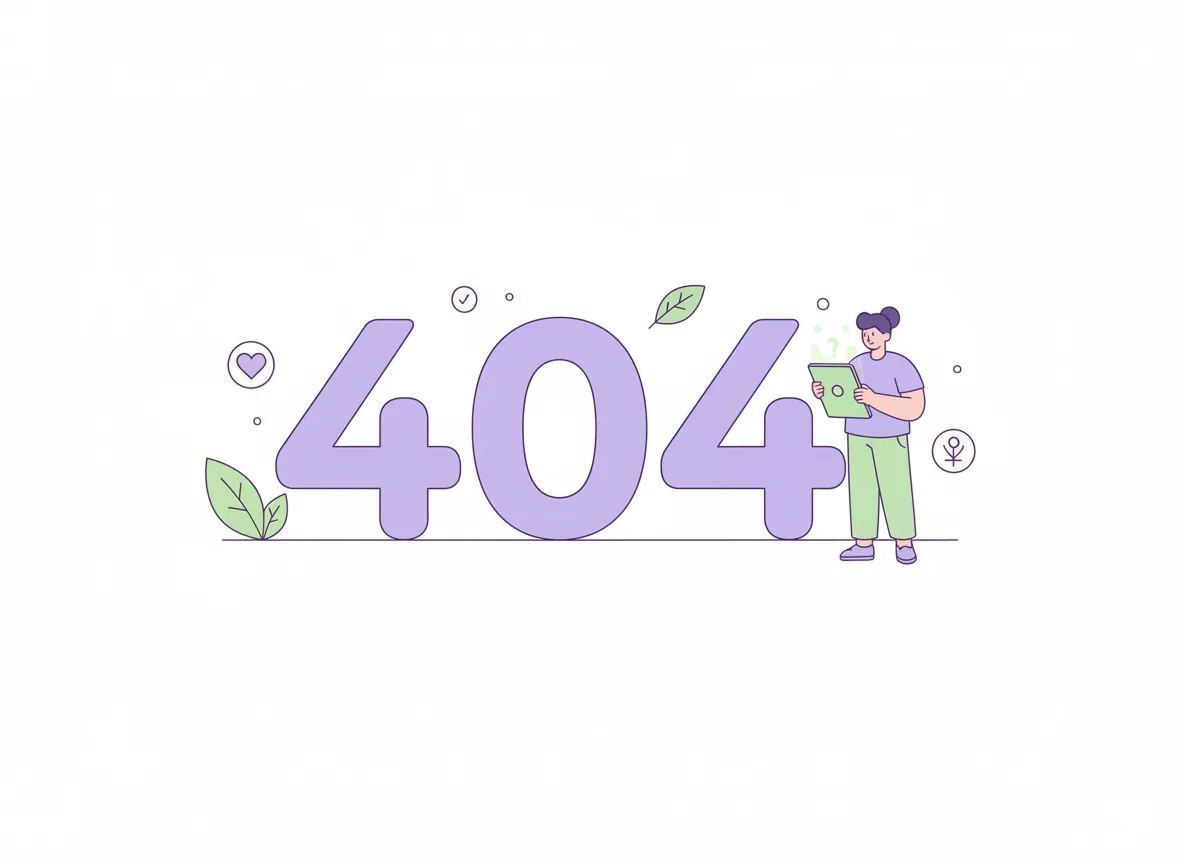 Ilustración amigable de salud para página no encontrada
