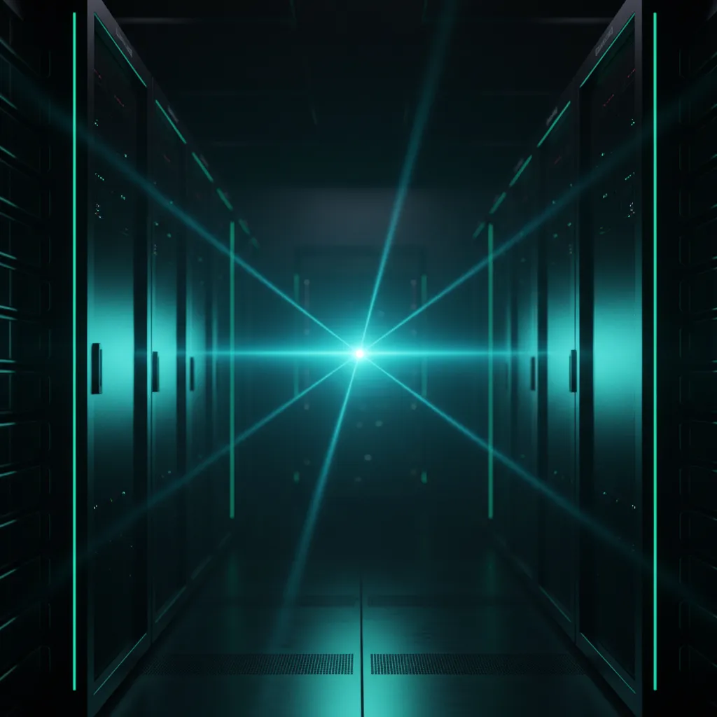 Dark-mode photography of abstract tech infrastructure for direct lead generation