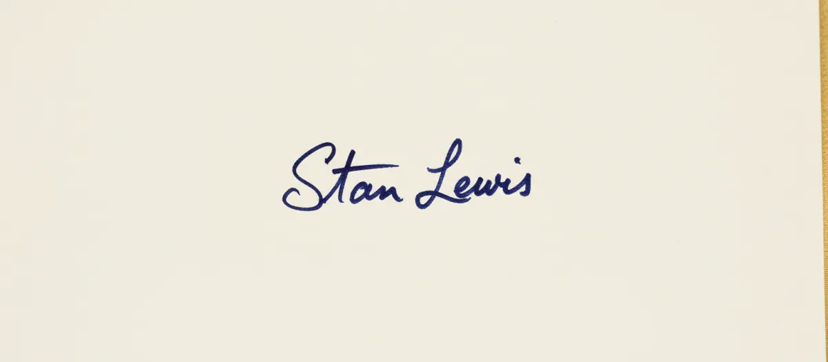 Stan Lewis Signature