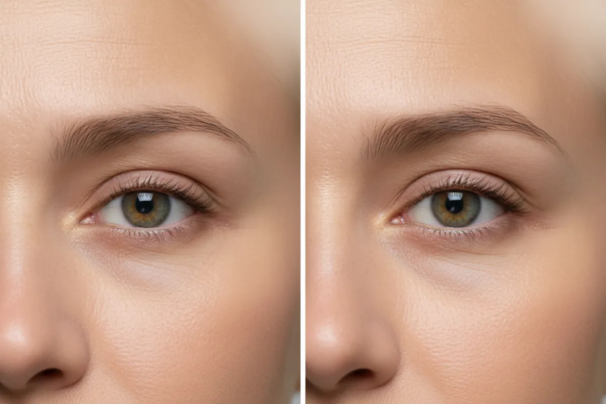 Vorher Nachher Vergleich Oberlidstraffung ohne OP