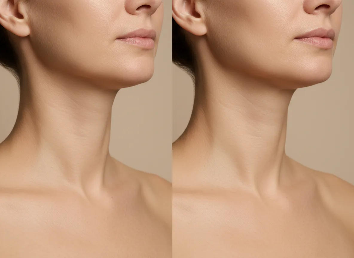 Plasma Pen Halsstraffung Vorher Nachher