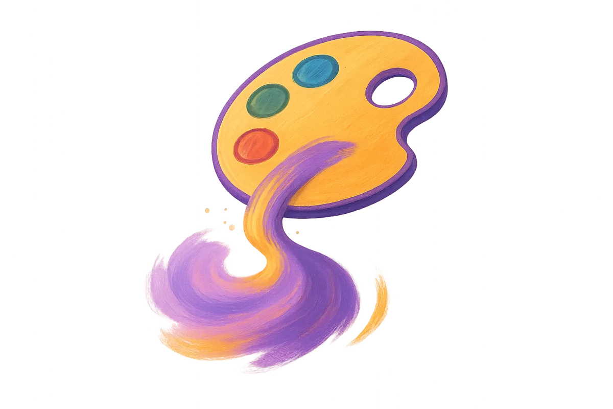 Illustration displaying vibrant digital color palettes
