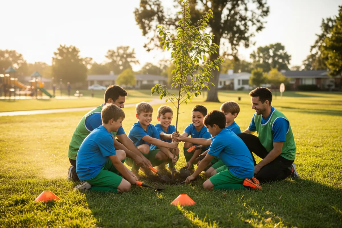 Youth involved in Green Sports Camps