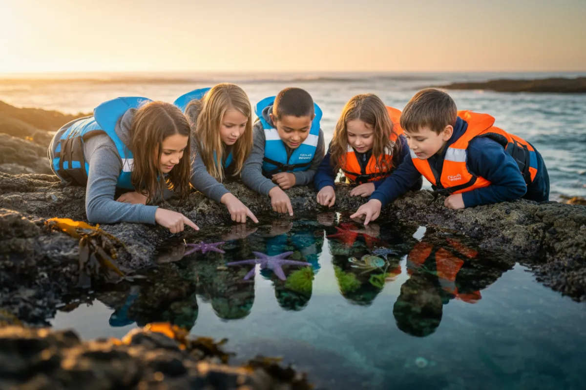 Kids participating in an Eco-Adventure