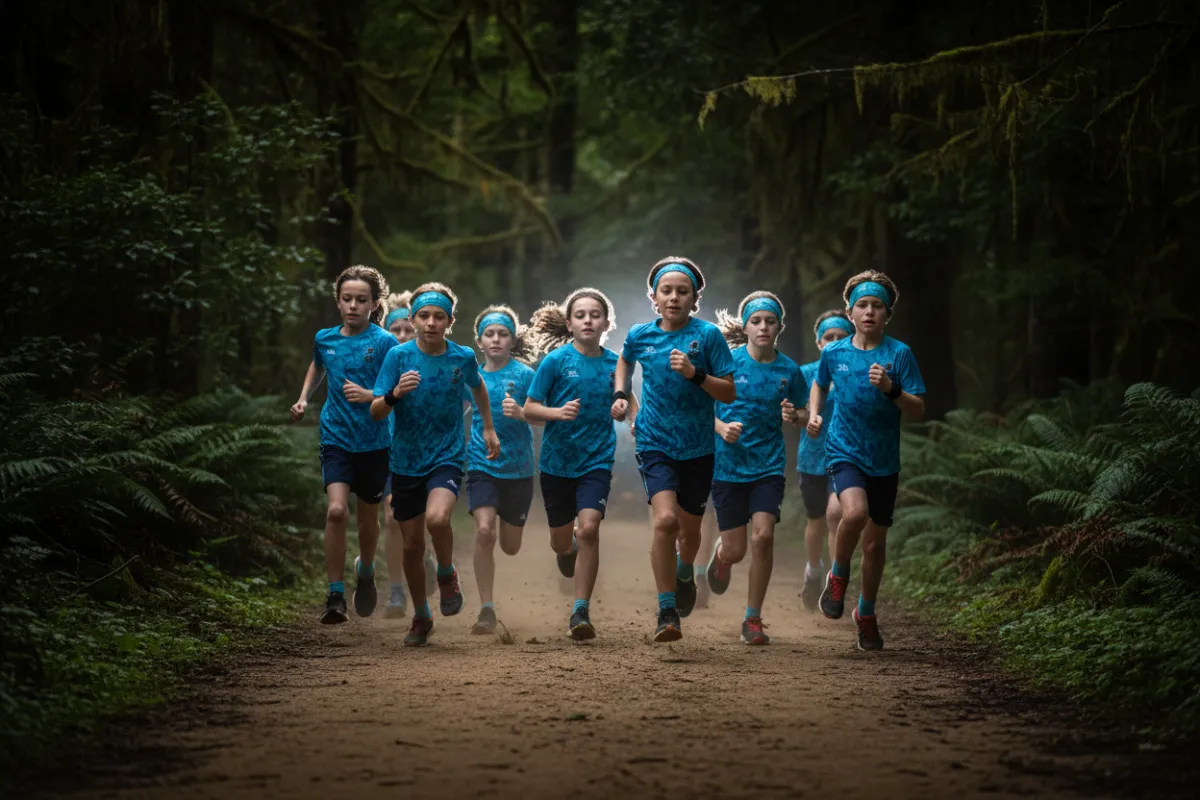 Junior Athletes practicing outdoor sports