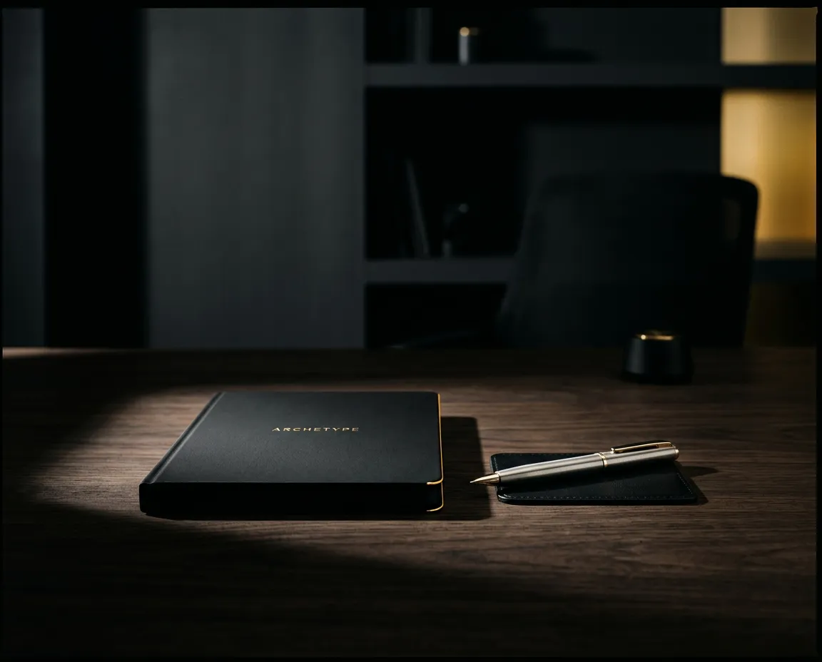 Organized high-contrast entrepreneur workspace representing seamless execution and publishing clarity