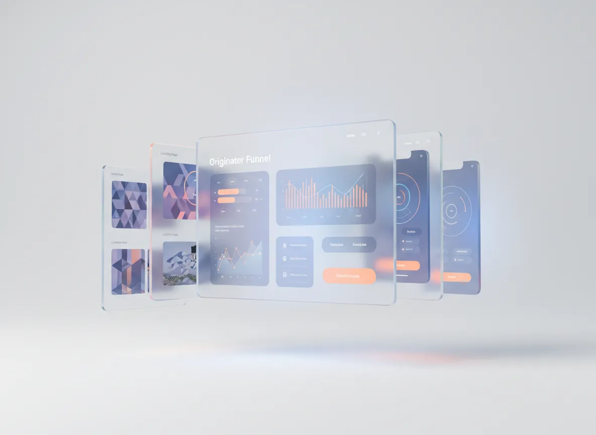 Originator Funnel dashboard and page previews