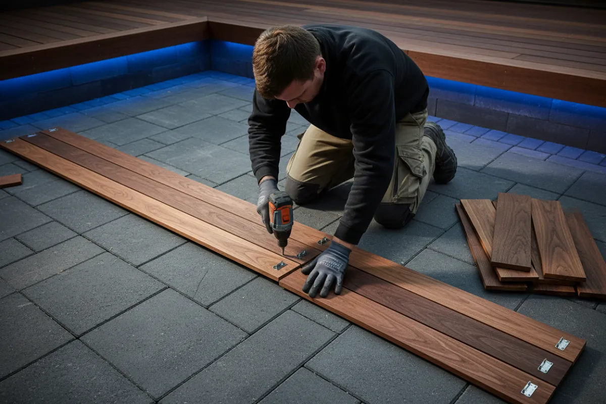 Decks & Patios professional working on site