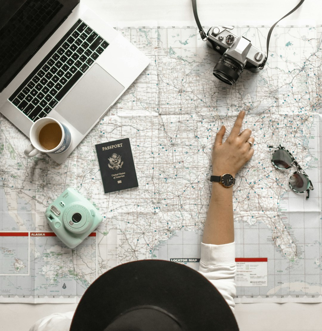 Travel map and camera for stress-free adventure planning