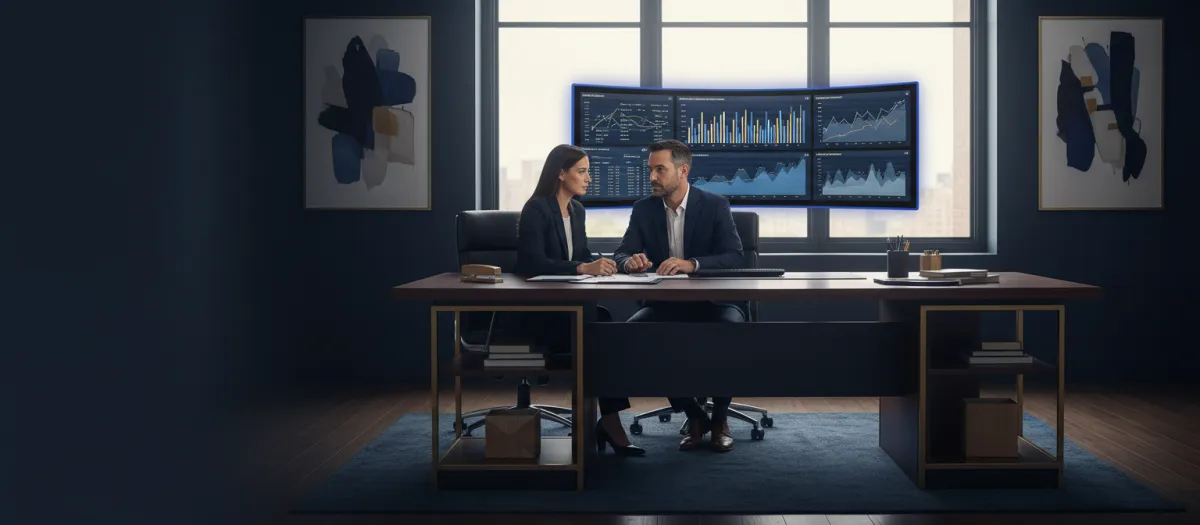 Professionals analyzing real estate MLS data