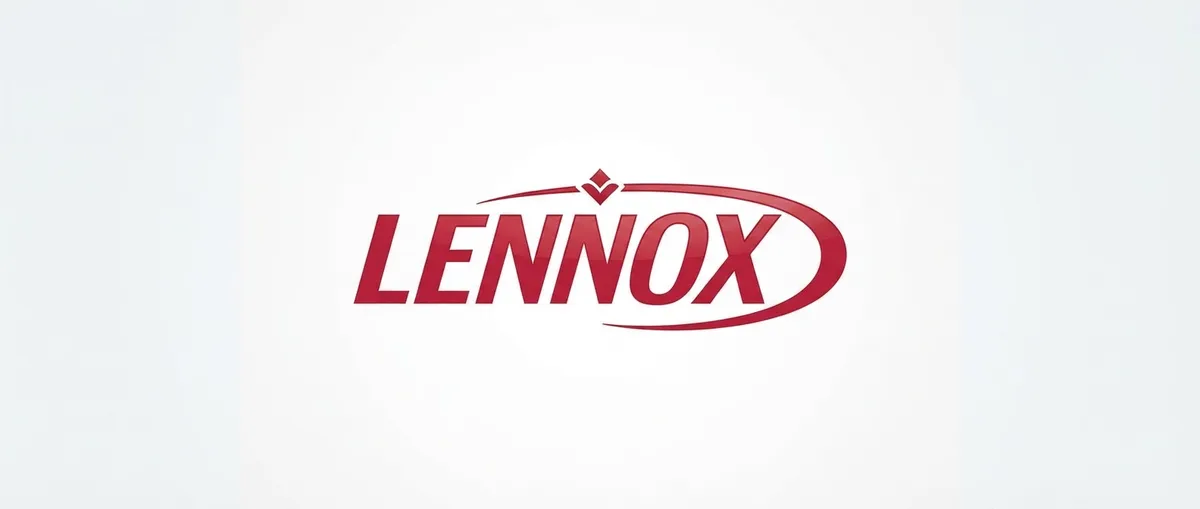 Lennox logo in red.