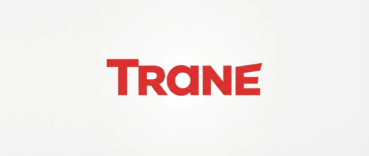 Trane logo in red.