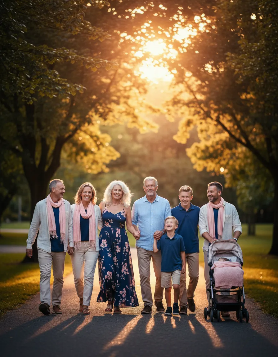 A healthy, vibrant family enjoying an active lifestyle outdoors