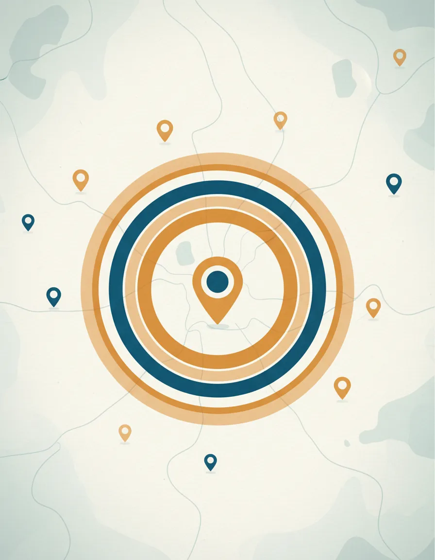 Stylized service area map widget for Brighton, Colorado and surrounding zones