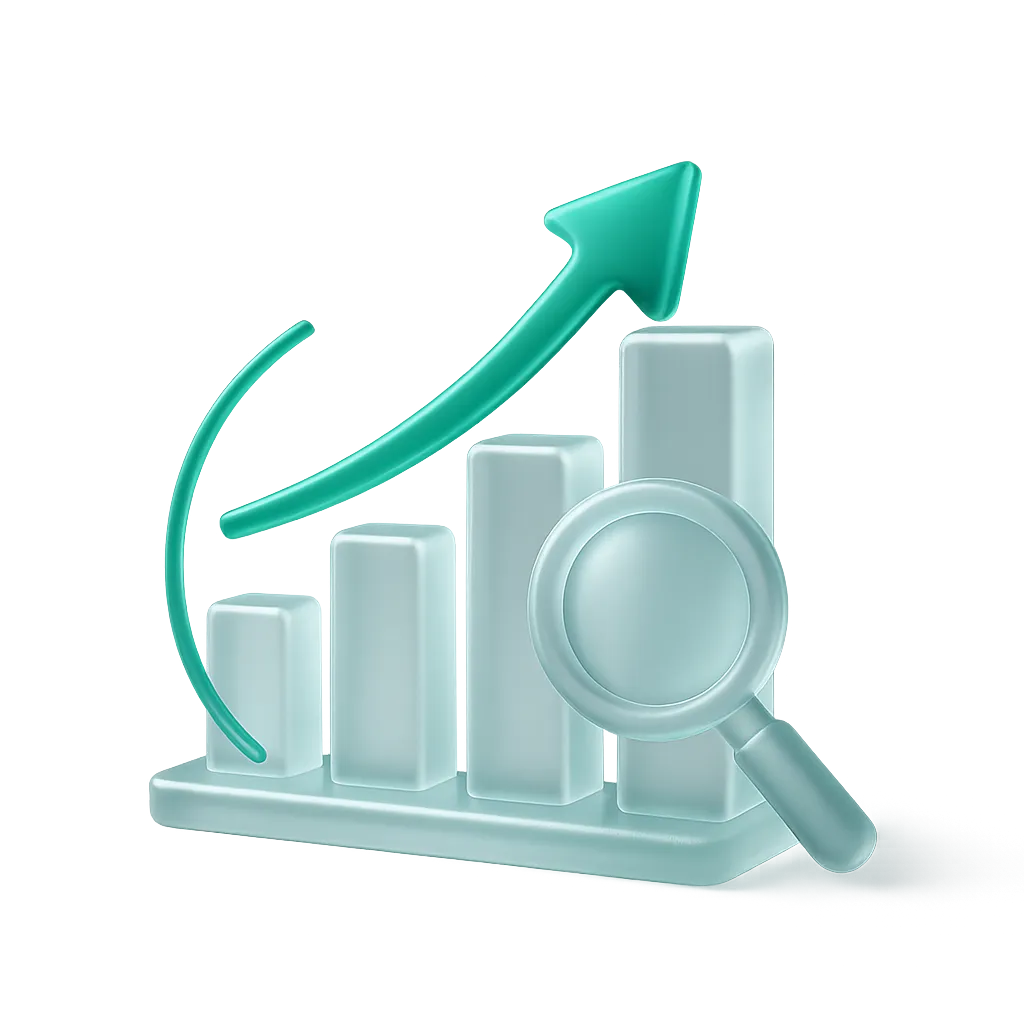 Basic SEO ranking chart illustration