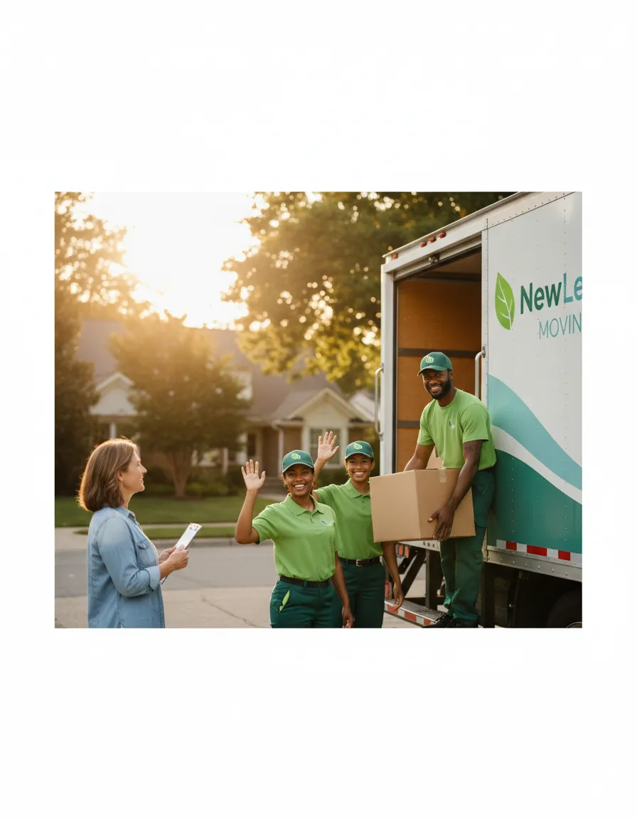 Local moving crew loading boxes safely into a truck