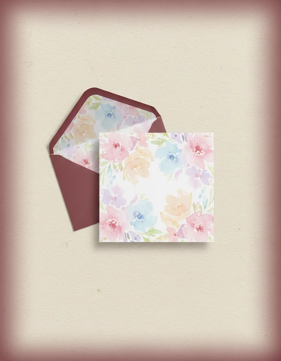 Vibrant Floral Birthday Watercolor Card