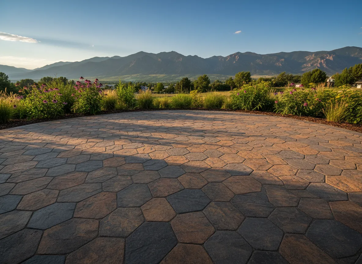 Landscaping project paver patio
