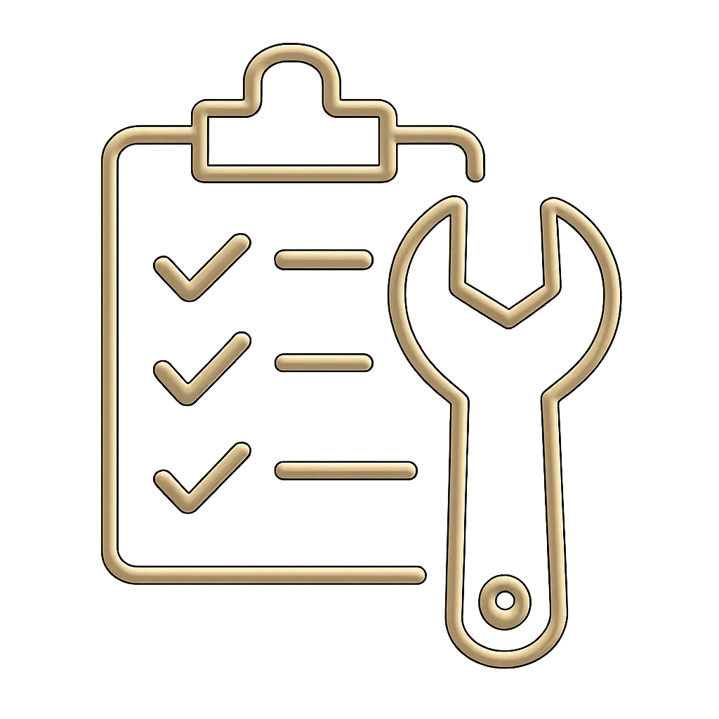 Gold icon: A clear maintenance process