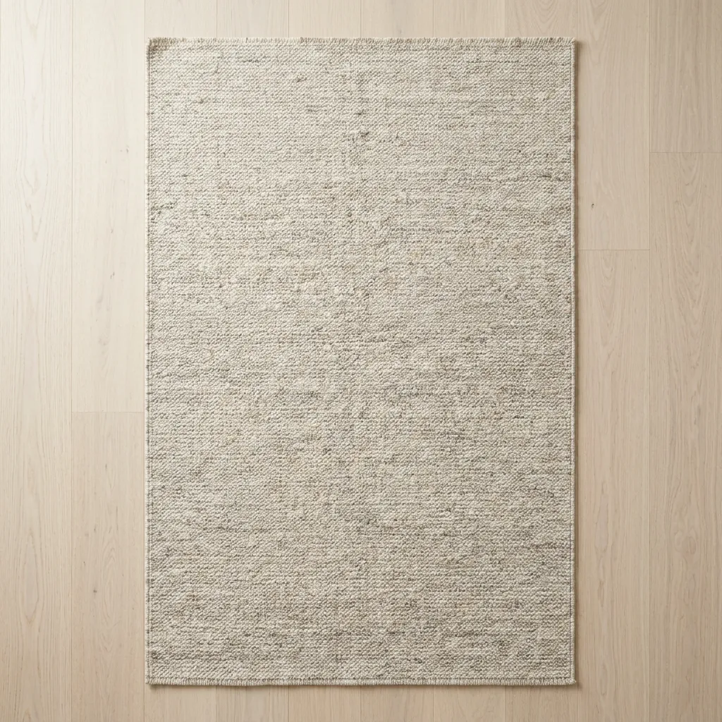 Area rug 5' x 7'6 in a furnished rental living room