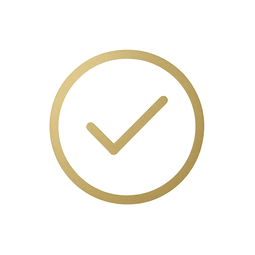 Gold hospitality standards icon