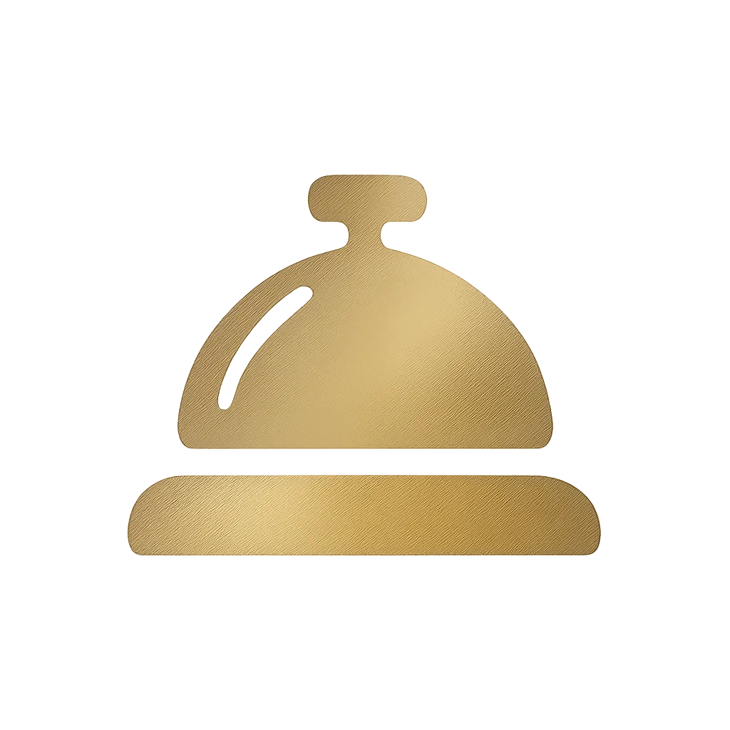 Gold hospitality icon