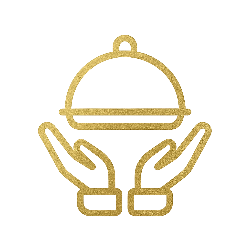 Gold hospitality standards icon