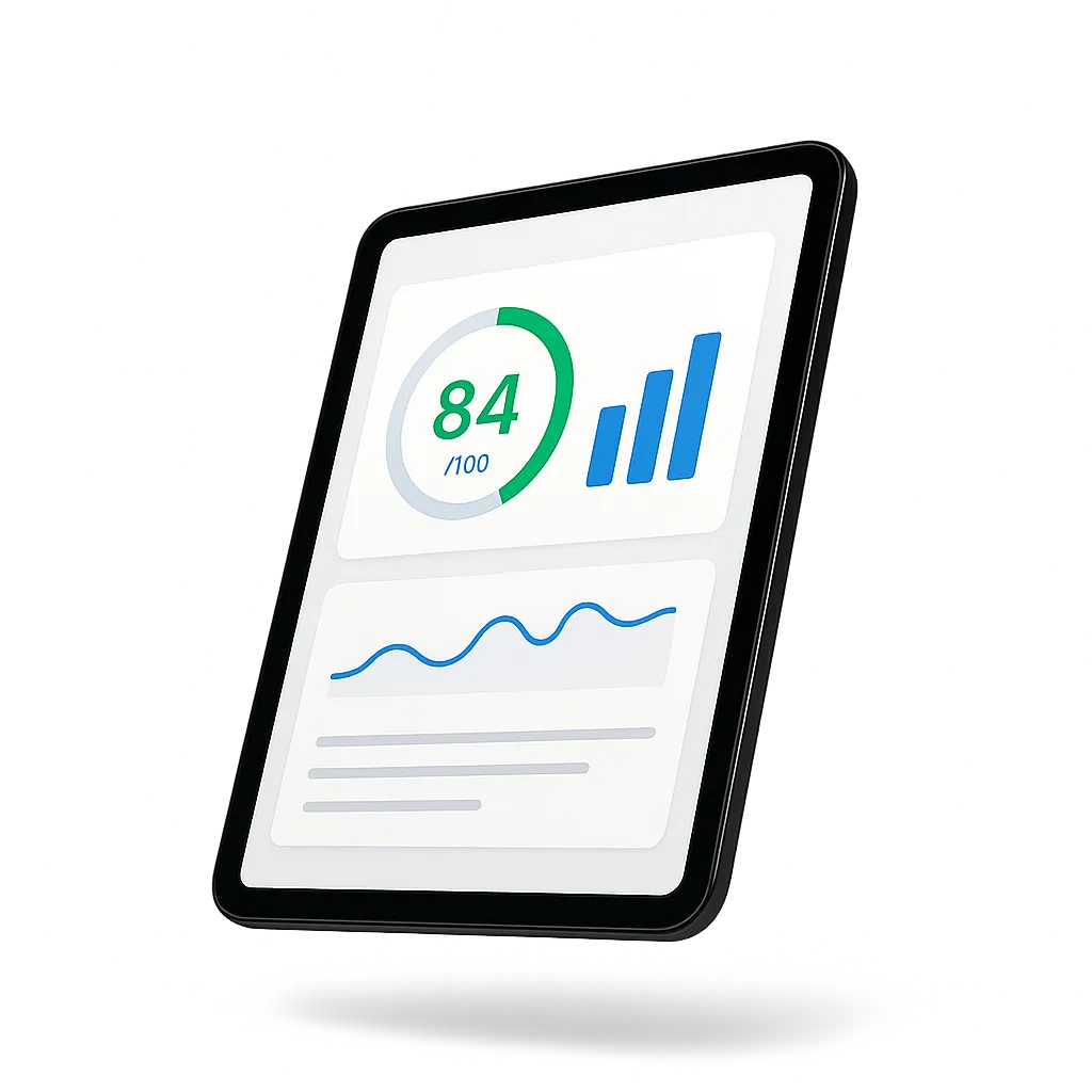 Scorecard Dashboard on Tablet