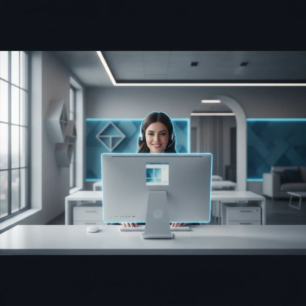 Customer service representative assisting a client