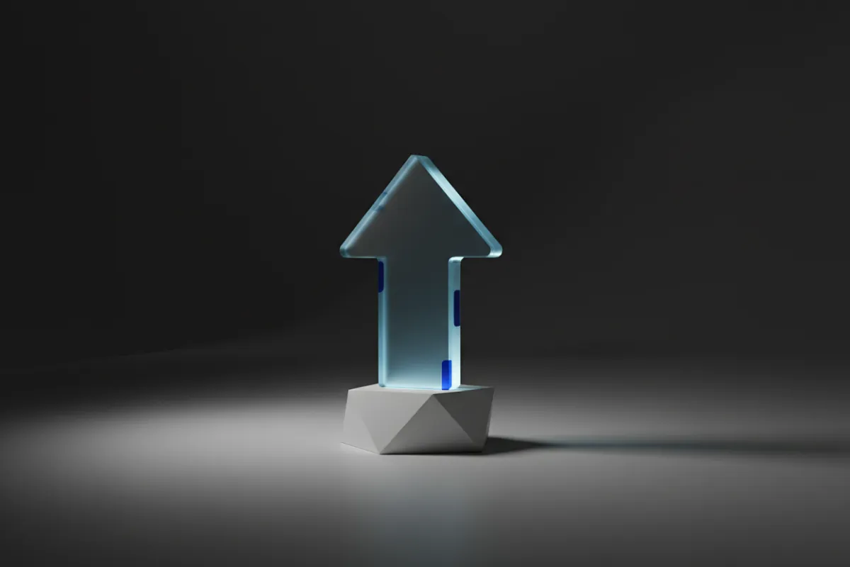 Abstract visual representing 30 percent growth for FysioFit