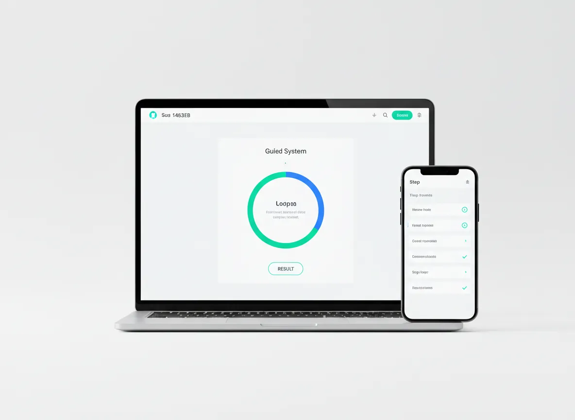 Mockup de una página web profesional en laptop y móvil