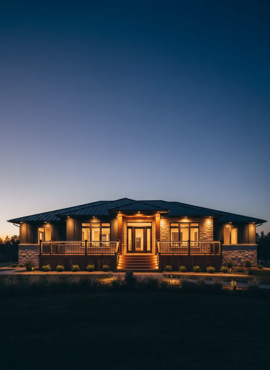 Large premium architectural exterior project showcasing custom craftsmanship